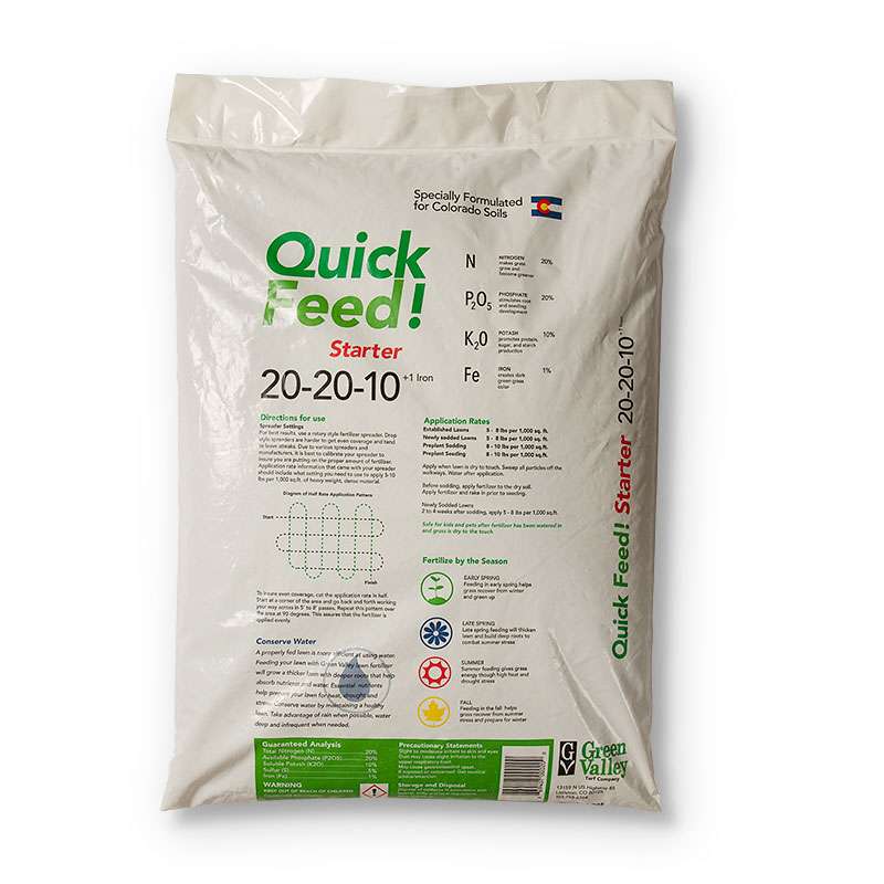 Quick Feed 20-20-10 1fe starter lawn fertilizer is formulated for Colorado soils. -3