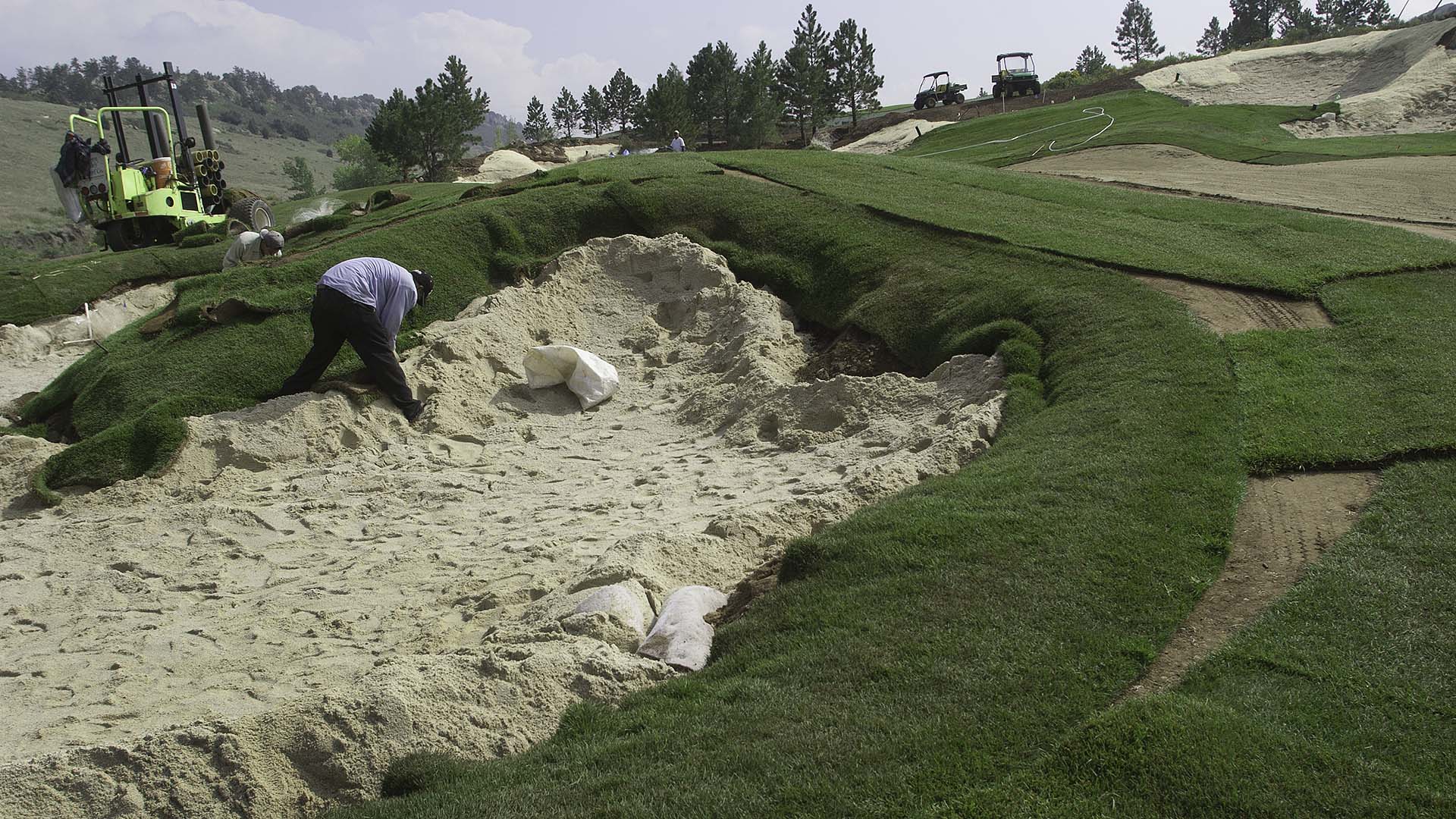 The Club at Ravenna was sodded wall to wall except for greens and tees.