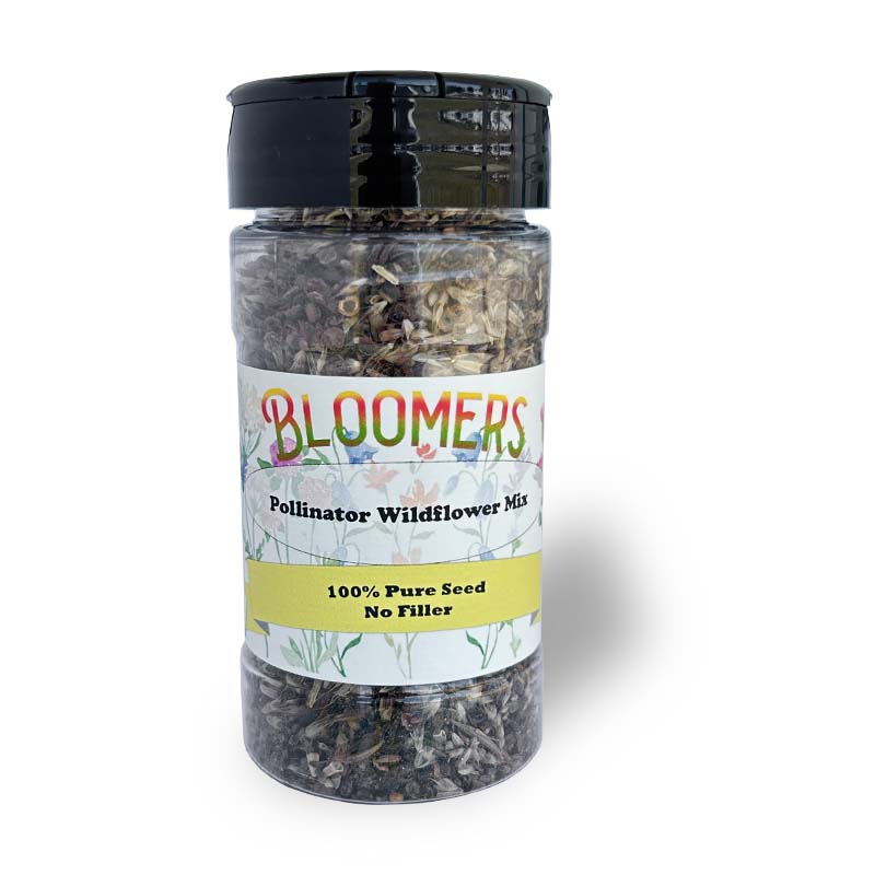 A specially formulated wildflower seed mix designed to attract pollinators like birds, bees, and butterflies