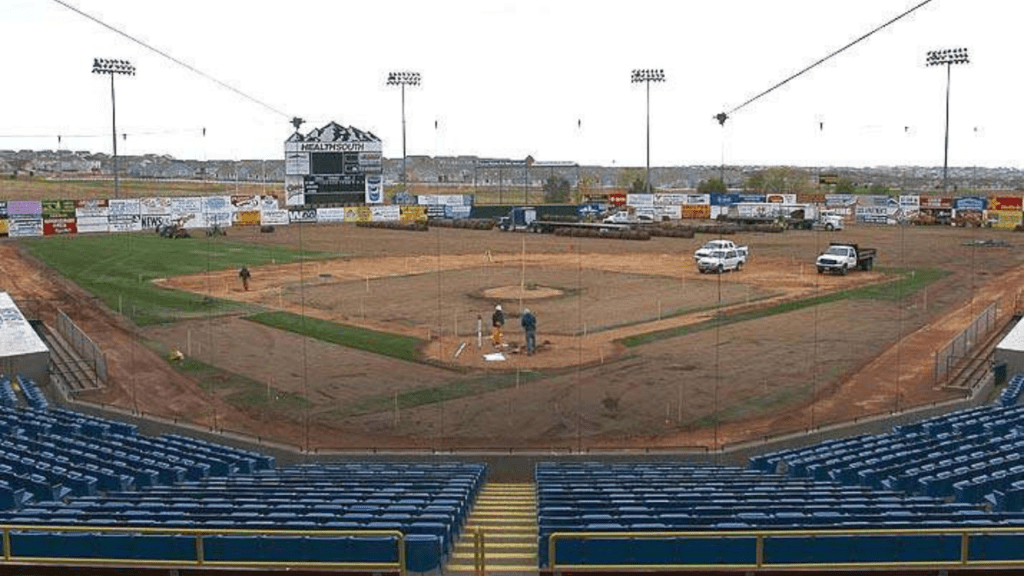 Baseball stadium before
